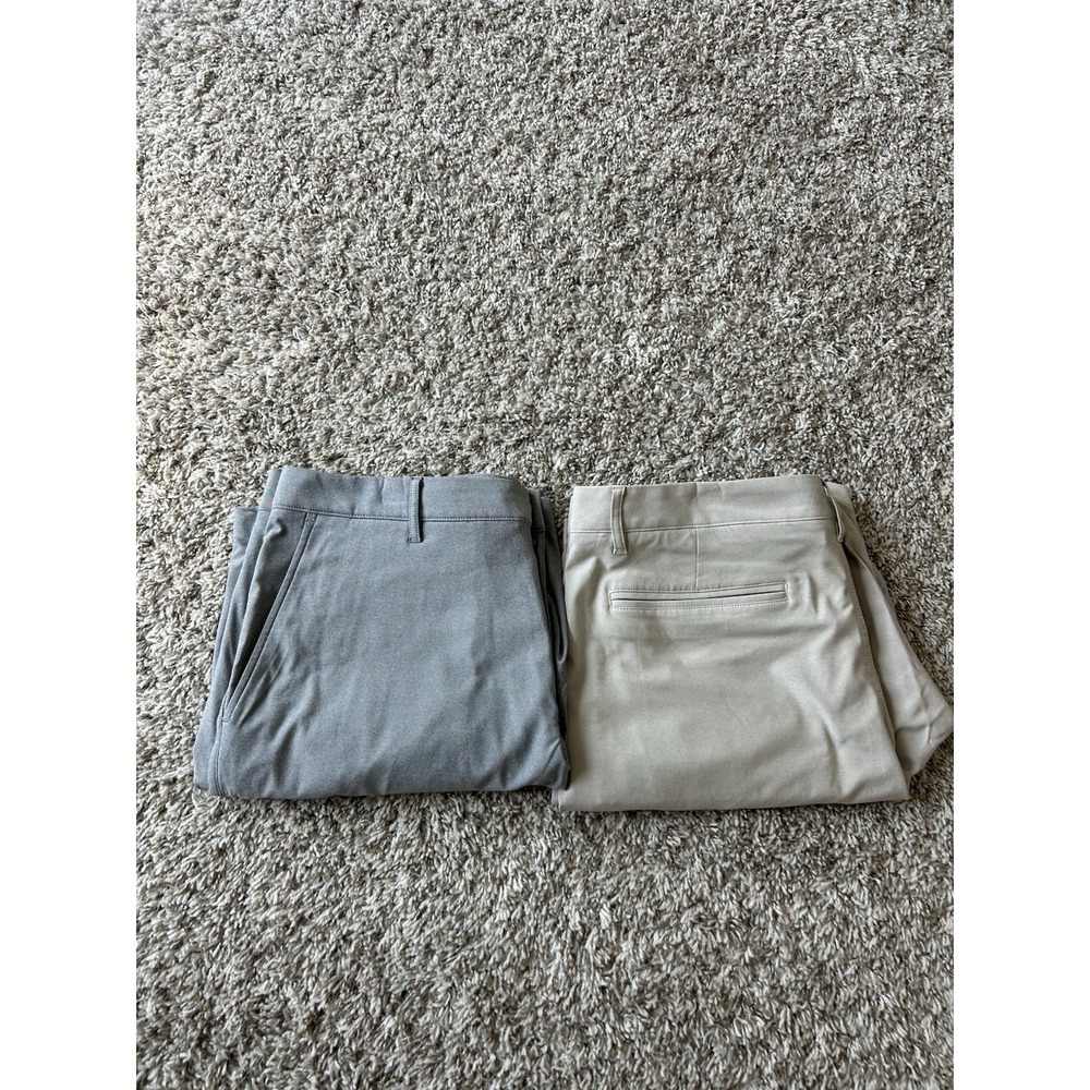 Bonobos Shorts Men's 34x10 Gray Performance Tech Lightweight Chino Golf Lot Of 2